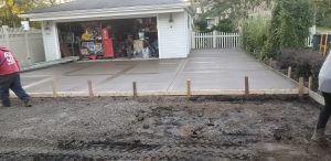 New Concrete Driveway installed in Huntley, Illinois