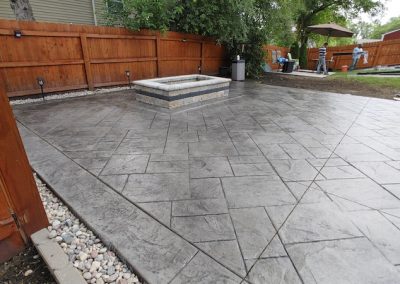 Stamped Concrete patio Pouring